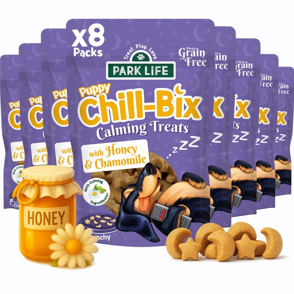 8 PACK Chill-Bix Honey & Chamomile MINI 100g (Small/Training Treats)