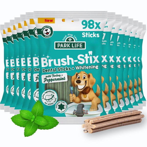 14 PACK Brush-Stix Turkey & Peppermint 14x180g (3x Month Supply)