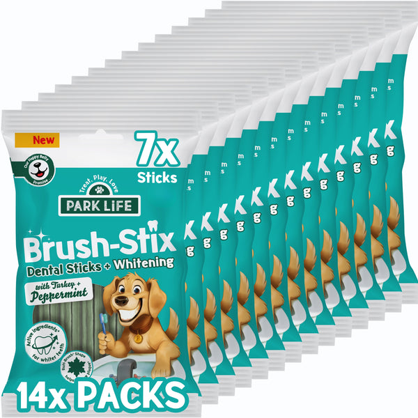 14 PACK Brush-Stix Turkey & Peppermint 14x180g (3x Month Supply)
