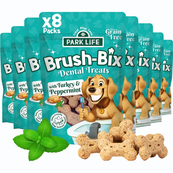 8 PACK Brush-Bix Turkey & Peppermint 8X100g