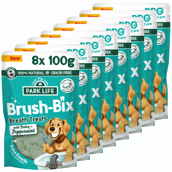8 PACK Brush-Bix Turkey & Peppermint 8X100g
