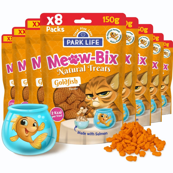8 PACK Meow-Bix Goldfish Flavour XXL 8x150g