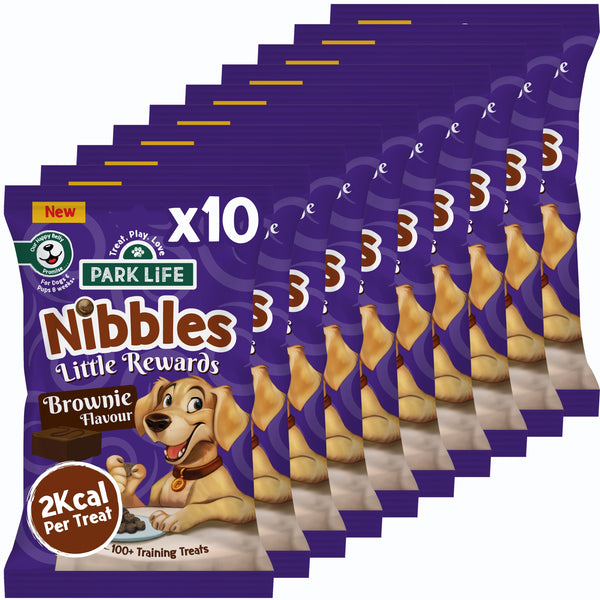 10 PACK Nibbles Brownie Flavour 80g
