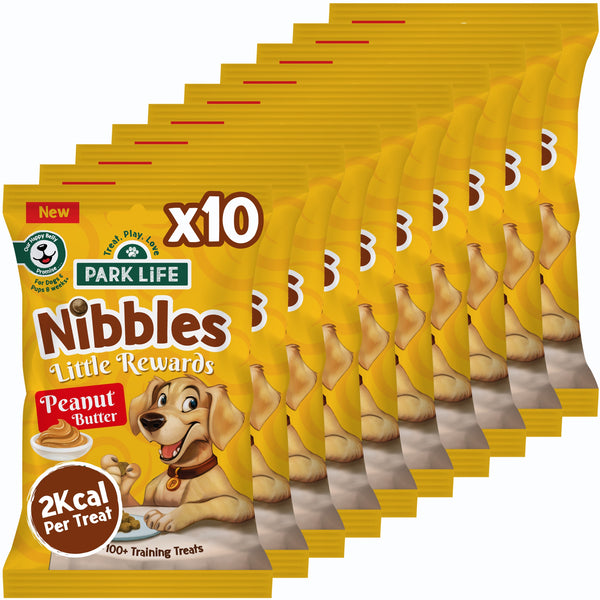 10 PACK Nibbles Peanut Butter Flavour 80g