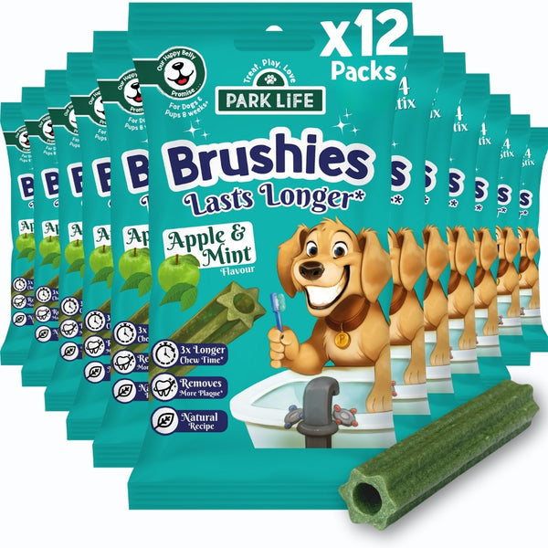 12 PACK Brushies Apple & Mint 80g